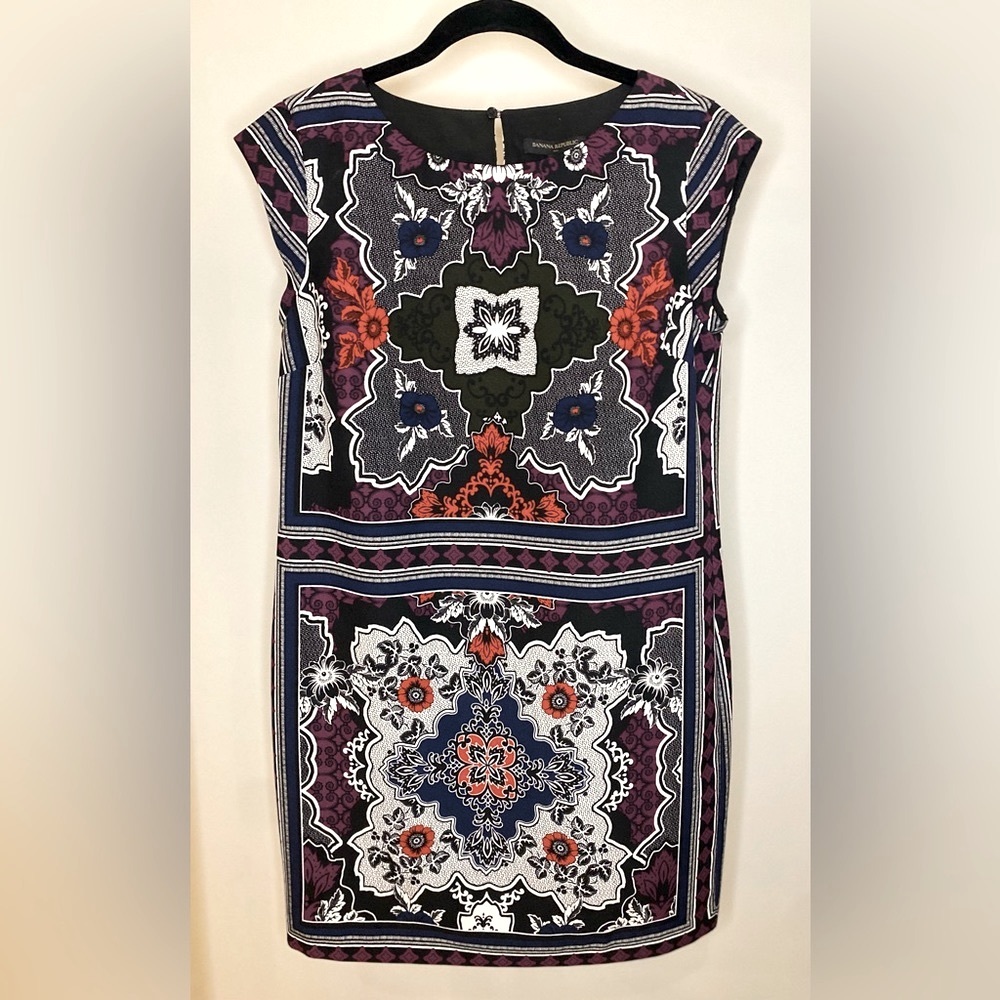 BANANA REPUBLIC FACTORY - Floral Pattern Shift Mini Dress